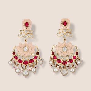 Kundan Chand Meenakari Gold Plated Women Earrings